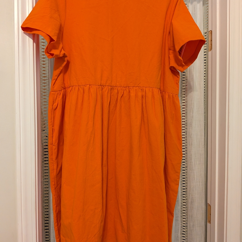 Tradlands Vibrant Orange Mini Dress